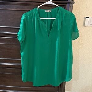 Green Sleeveless Blouse